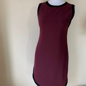 Bar III Round Hem Black and Maroon Dress